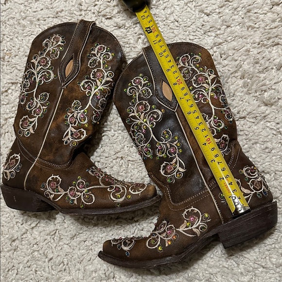 Embroidered & Rhinestone Cowboy Boots - Picture 7 of 7